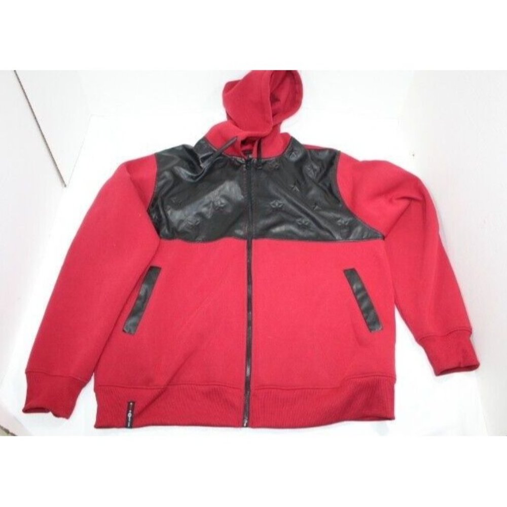 Enyce Winter Sports Jacket Mens 3XL Red Black Full Zip Hoodie Vintage Kanye West